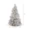 3.5ft. Pre-Lit Flocked Alberta Artificial Christmas Tree, Pure White LED Lights